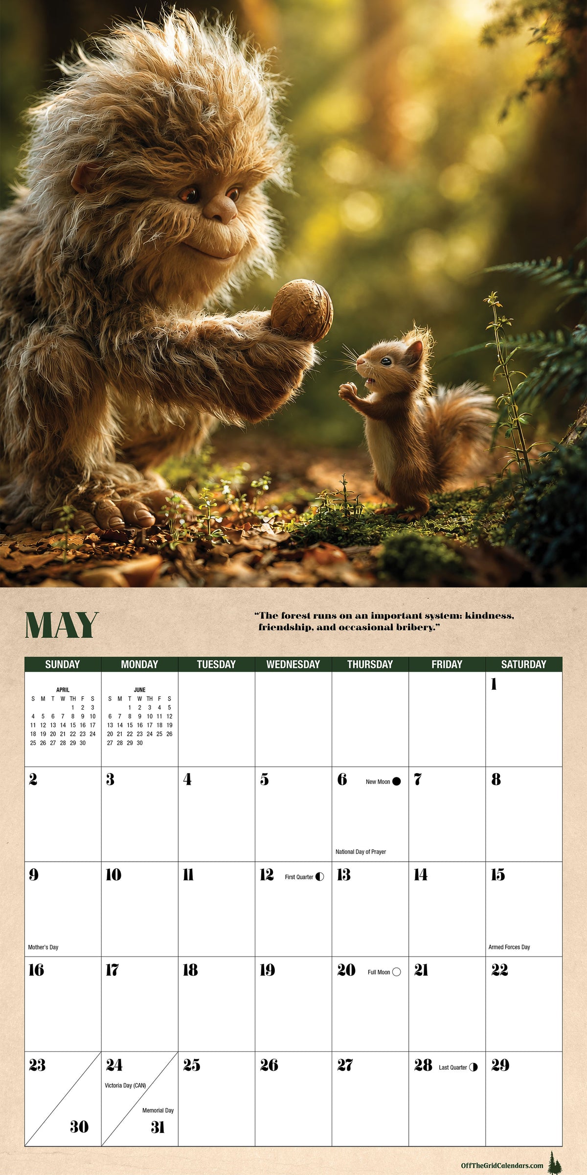 2027 Adventures of Baby Bigfoot Calendar