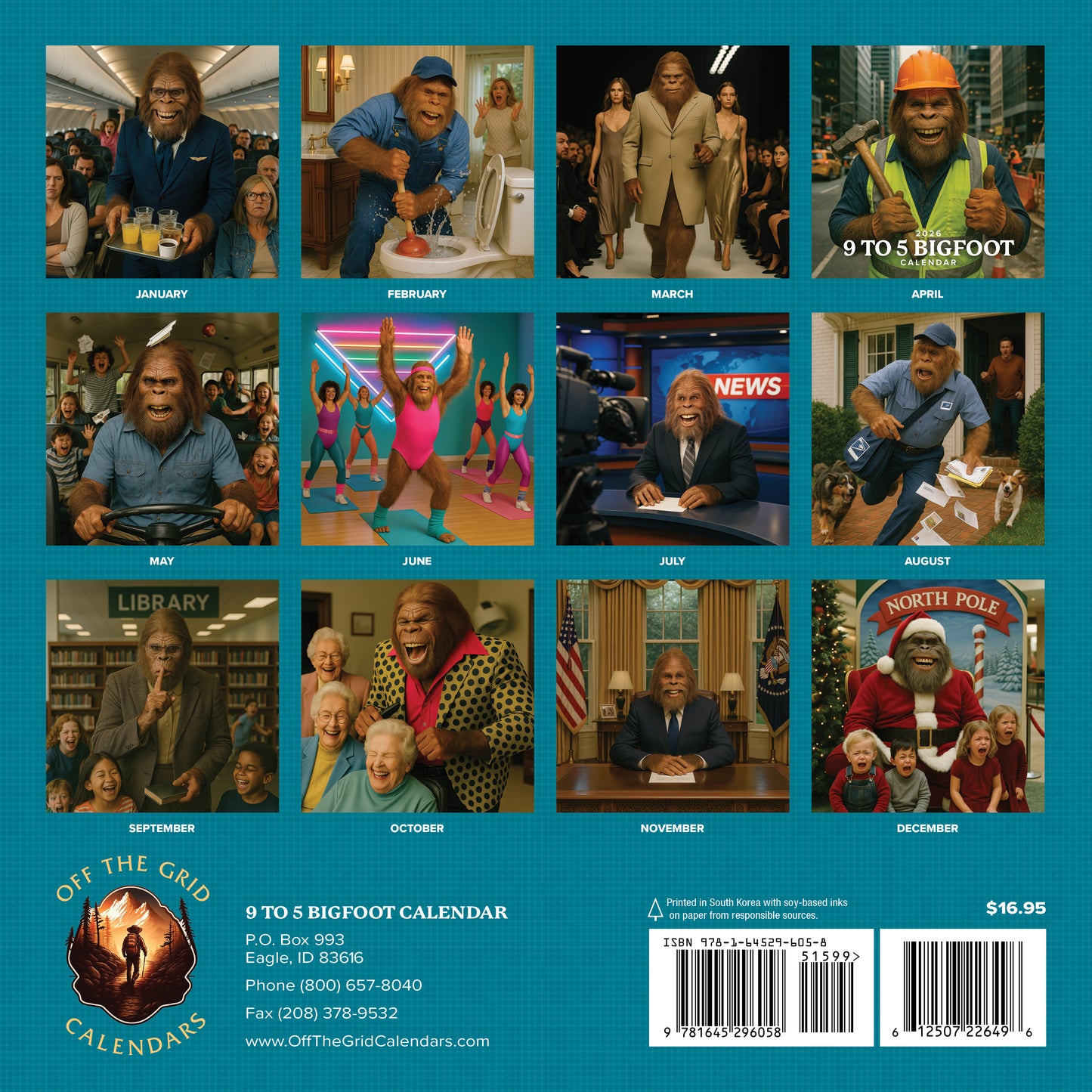 2026 9 to 5 Bigfoot Calendar