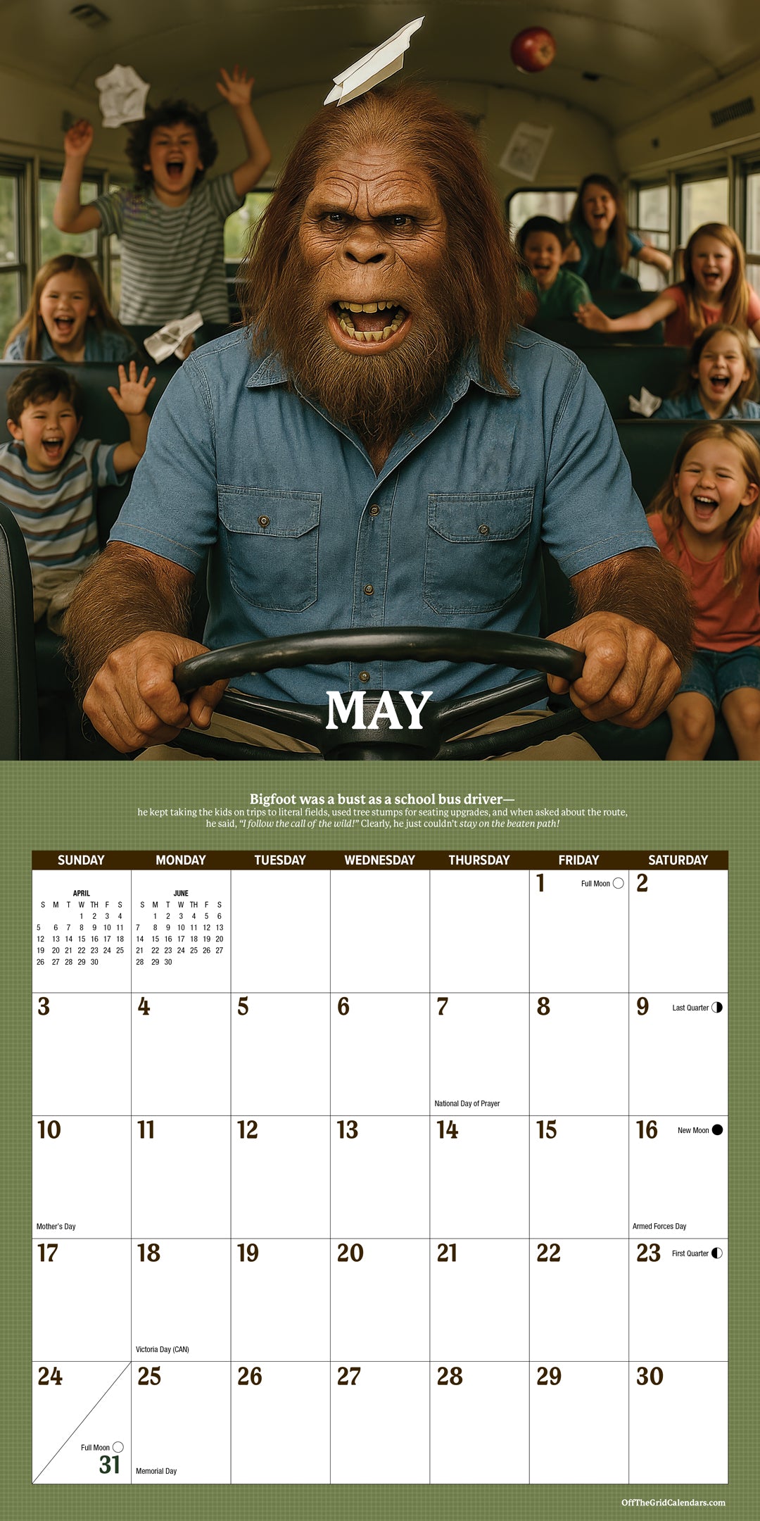 2026 9 to 5 Bigfoot Calendar