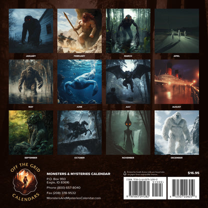 2026 Monsters & Mysteries Calendar