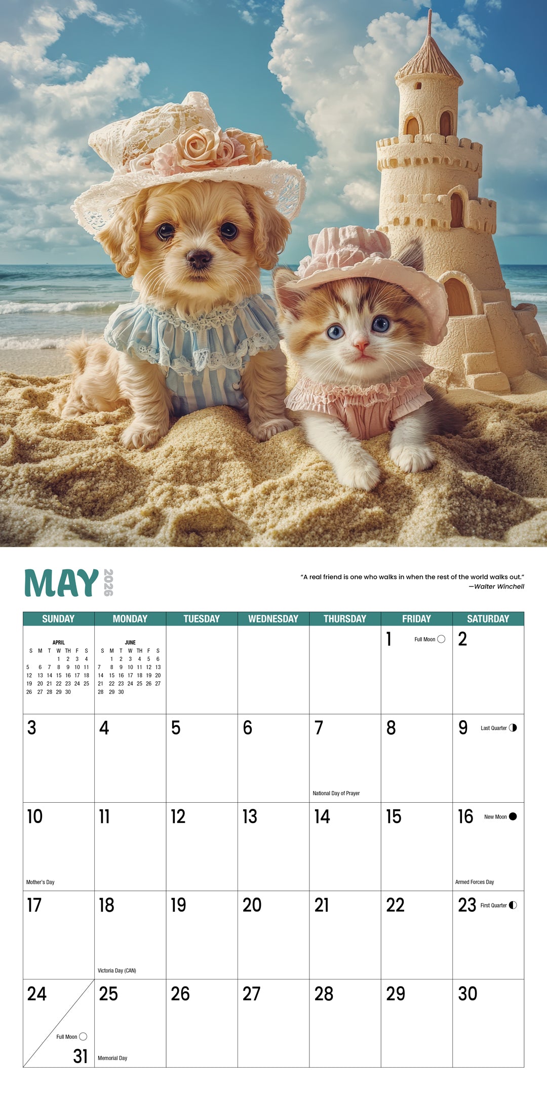 2026 Best Buddies: Puppies & Kittens Calendar
