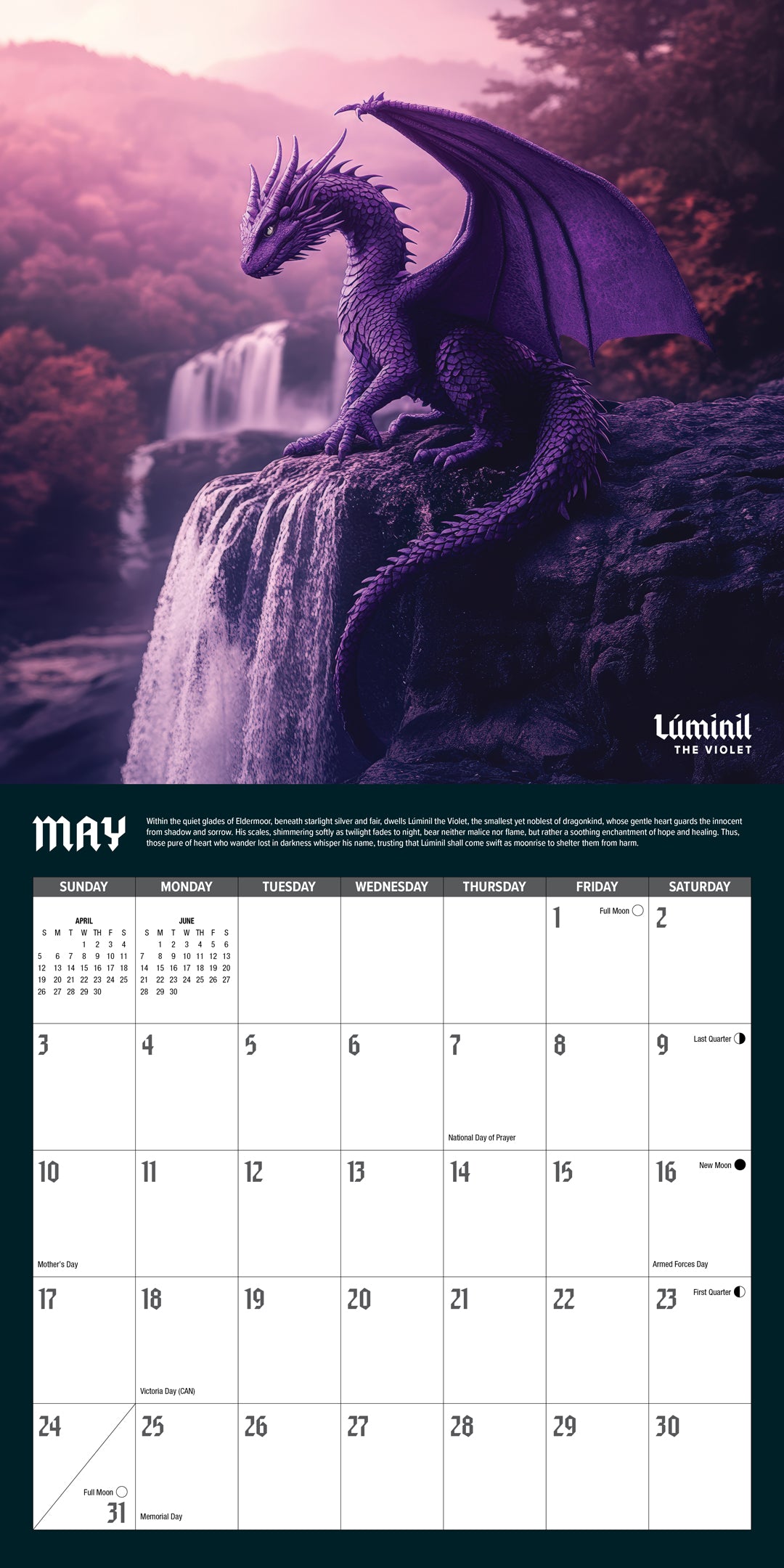 2026 Dragons Calendar