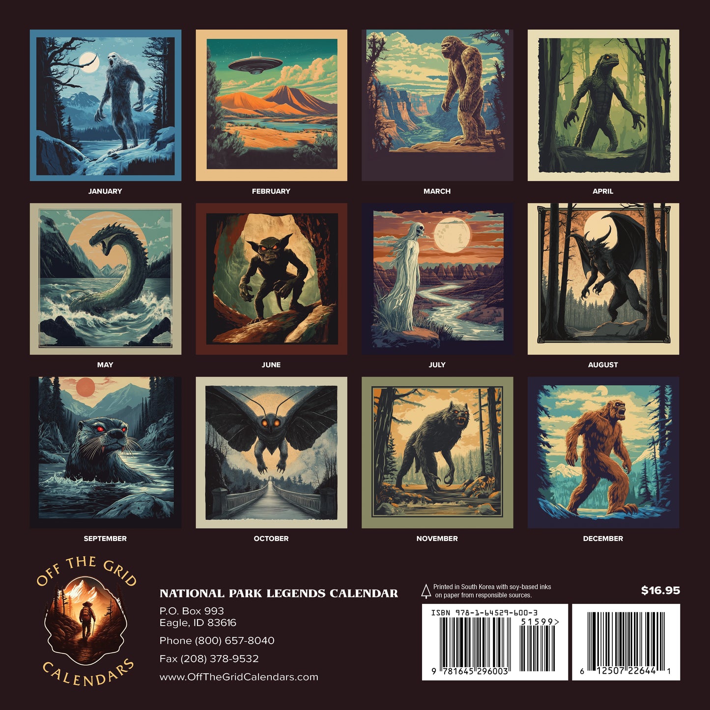 2026 National Parks Legends Calendar