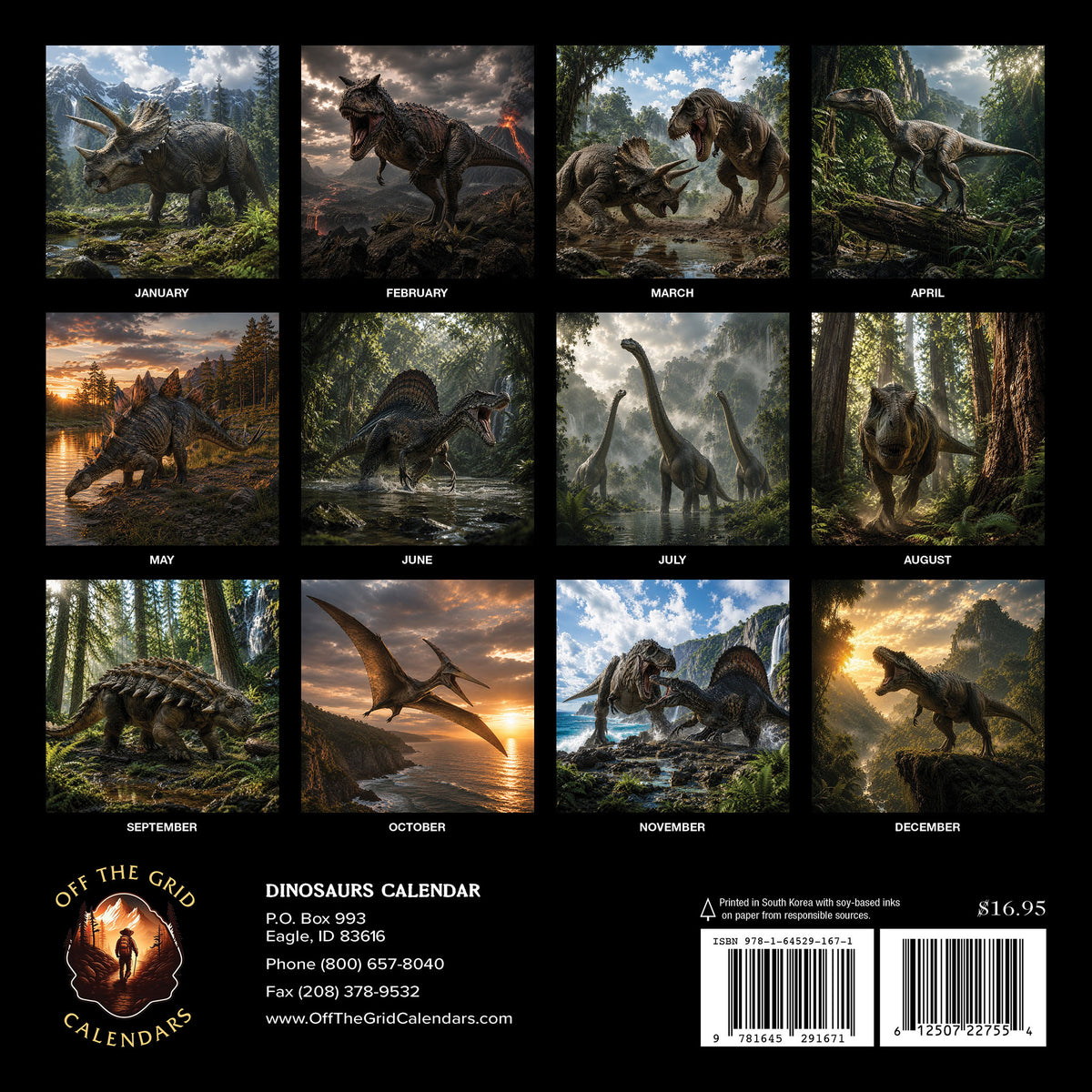 2027 Dinosaurs Calendar