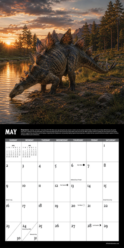 2027 Dinosaurs Calendar
