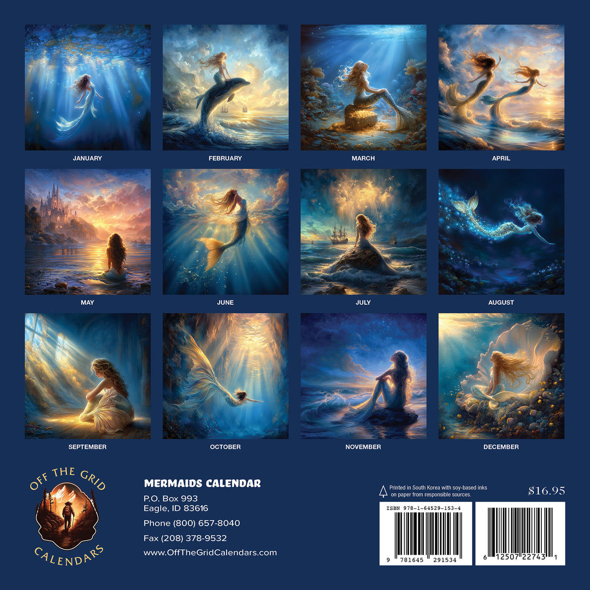 2027 Mermaids Calendar