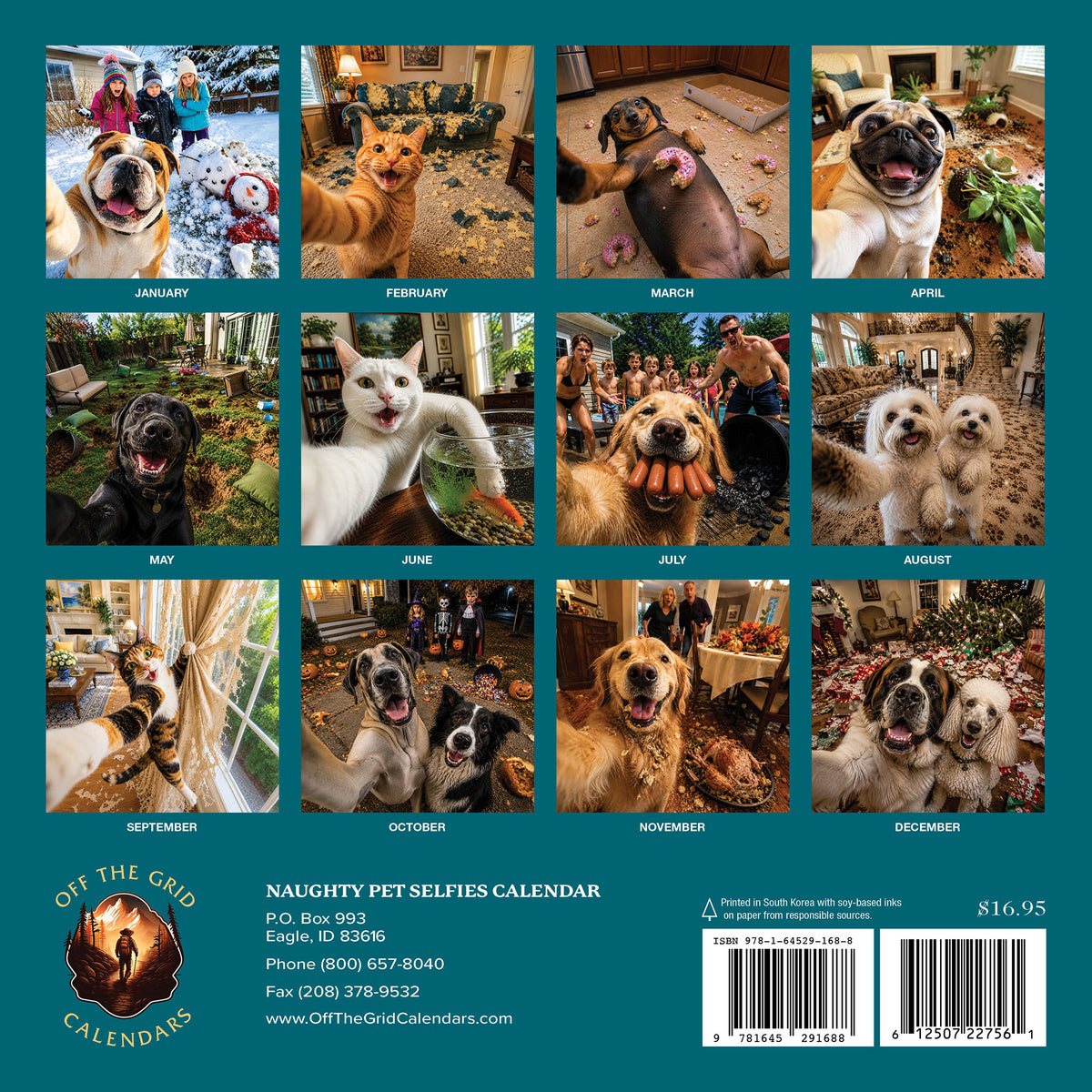 2027 Naughty Pet Selfies Calendar